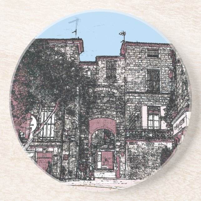A Street in Pezenas France Coaster (Front)