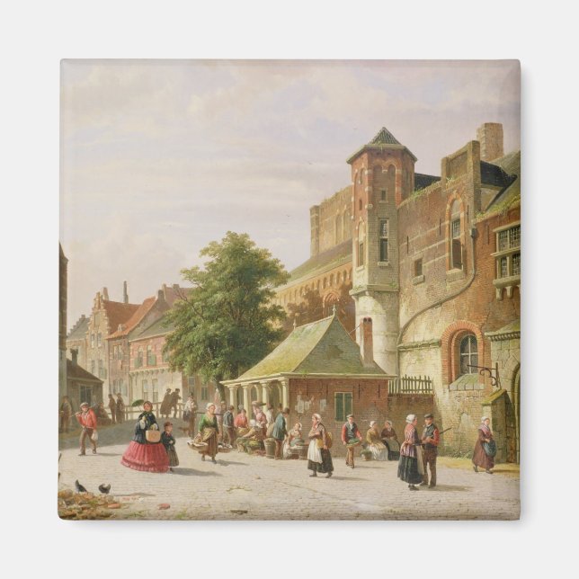 A Street Scene in Amsterdam Magnet (Front)