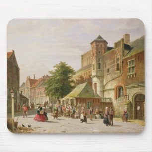 A Street Scene in Amsterdam Mouse Mat