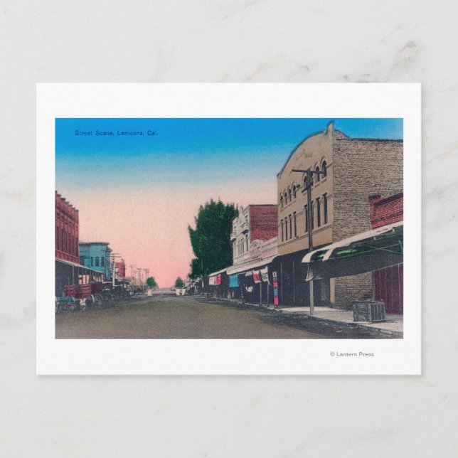 A Street SceneLemoore, CA Postcard (Front)