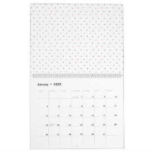 A striking blue and pink floral motif contrasted a calendar