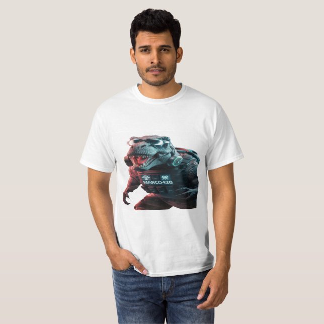 A striking photograph of a menacing T-Rex, showcas T-Shirt (Front Full)