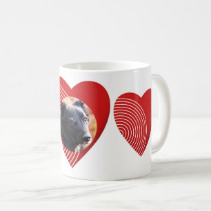 A Striped Red Heart Coffee Mug