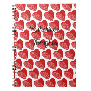 A Striped Red Heart Notebook