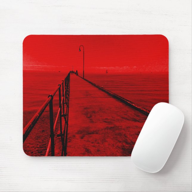 A stroll along the pier at the seaside  mouse mat (With Mouse)
