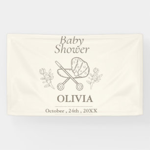 A Stroller Adventure Gender Neutral Baby Shower Banner