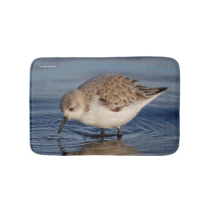 A Strolling Sanderling Bath Mat
