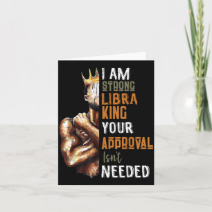 A Strong Libra King In Crown Zodiac Horoscope Gift Card