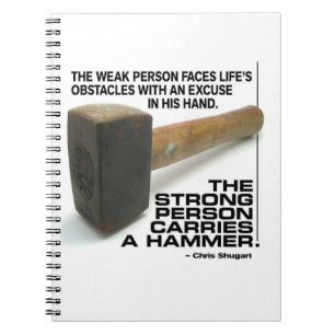 A Strong Person Carries A Hammer - Gym Workout Notebook