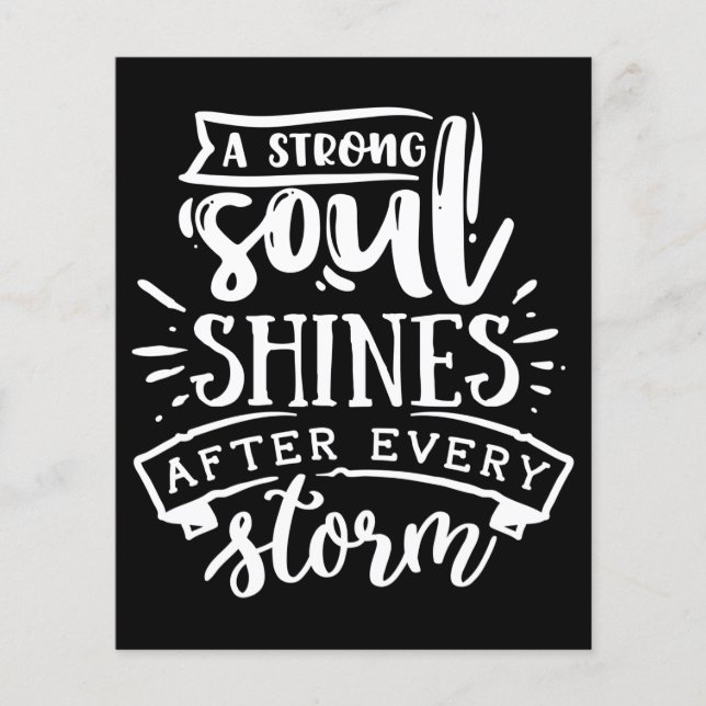 A strong soul shines after - white (Front)