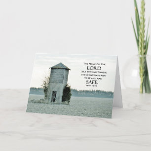 "A Strong Tower" - Scripture Card