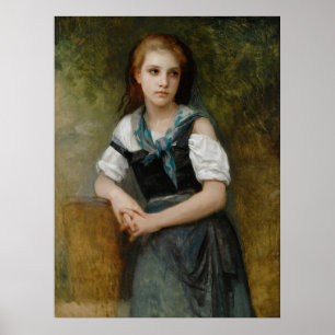 A Study For The Secret by William Bouguereau Poster