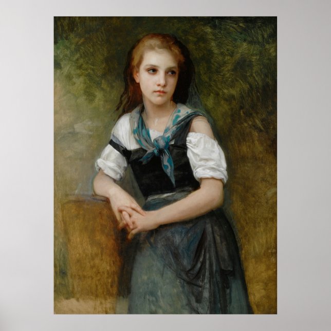 A Study For The Secret by William Bouguereau Poster (Front)