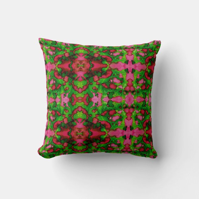 A Study in Pink & Green Cushion (Front)