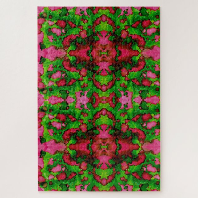 A Study in Pink & Green Jigsaw Puzzle (Vertical)