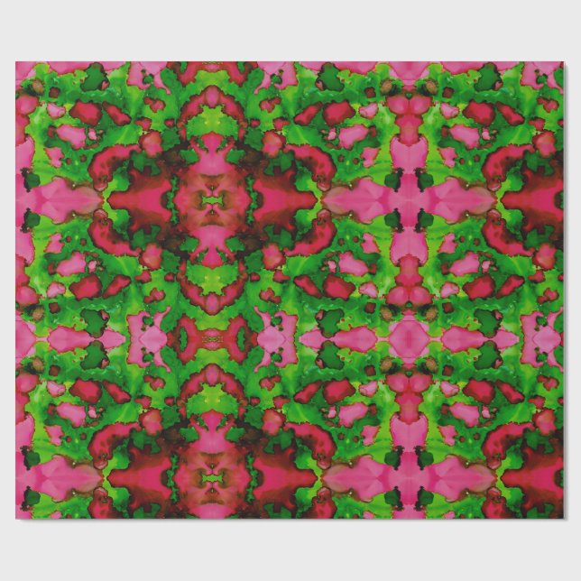 A Study in Pink & Green Wrapping Paper (Flat)