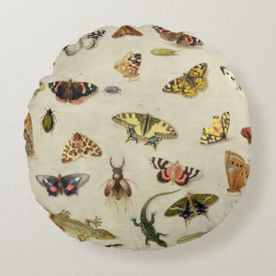 A Study of insects Round Cushion