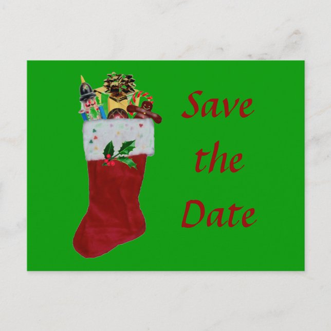 A Stuffed Stocking, Announcement Postcard (Front)