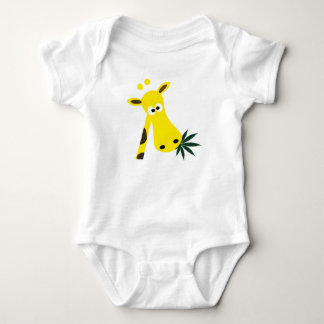 A stunned giraffe baby bodysuit