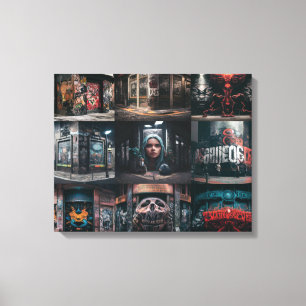 A stunning compilation of street art graffiti pict canvas print