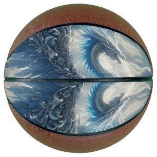 A Stunning Dragon Surrounded by Clouds Basketball