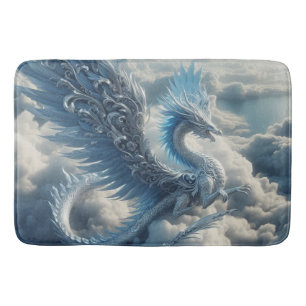 A Stunning Dragon Surrounded by Clouds Bath Mat
