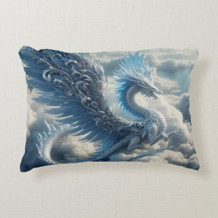A Stunning Dragon Surrounded by Clouds  Decorative Cushion