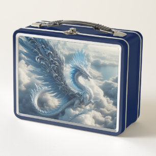 A Stunning Dragon Surrounded by Clouds  Metal Lunch Box