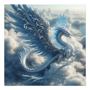 A Stunning Dragon Surrounded by Clouds Photo Print