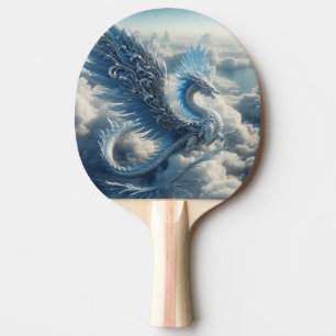 A Stunning Dragon Surrounded by Clouds Ping Pong Paddle