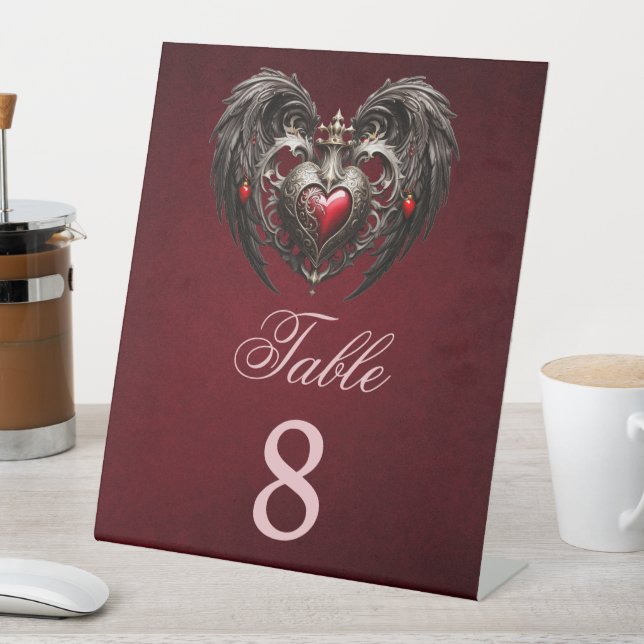 A stunning gothic heart  pedestal sign (In SItu)