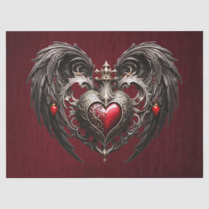 A stunning gothic heart  tissue paper