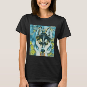 A Stunning Husky Painted Scoop T-Shirt