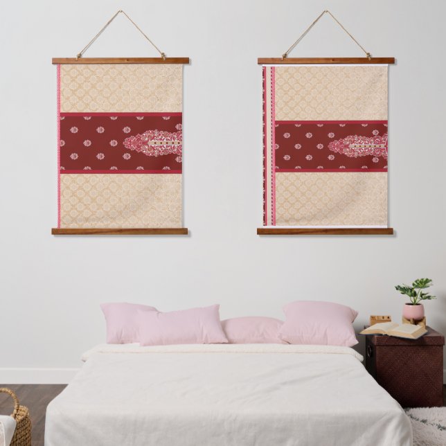 A stunning Indian wedding dress adorned with exqui Hanging Tapestry (Bedroom)