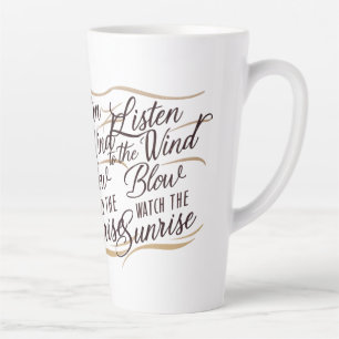 A stunning piece of word art featuring a harmon latte mug