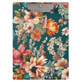 A Stunning Summer Floral like Painting Clipboard