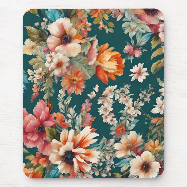 A Stunning Summer Floral like Painting Mouse Mat (Front)