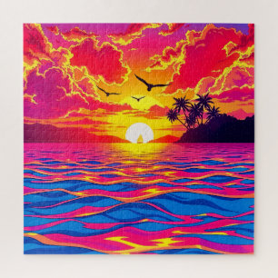 A stunning Tropical Sunset Jigsaw Puzzle