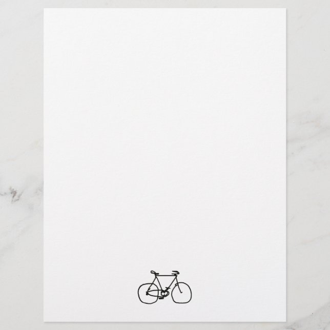 a stylised black bicycle (Front)