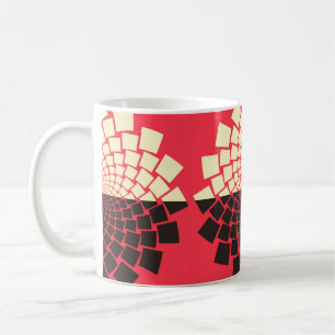 A stylised flower emerging from water, or a rising coffee mug