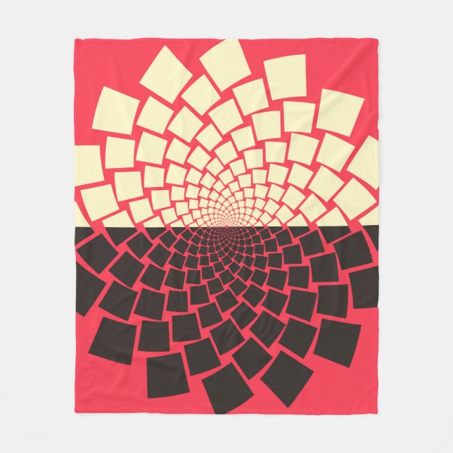 A stylised flower emerging from water, or a rising fleece blanket (Front)