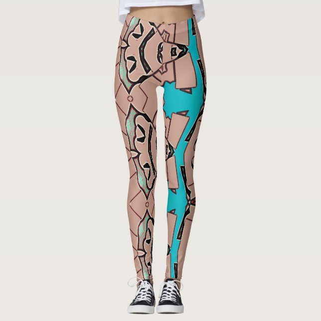 A stylish abstract "Ratti_Creative_Arts"   Legging (Front)
