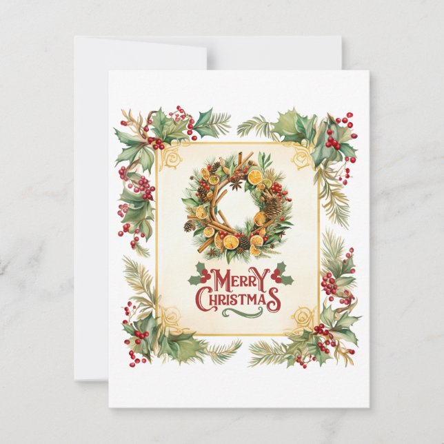 A stylish New Year card for joyful wishes (Front)