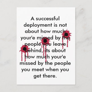 A successful deployment/BLOODY BULLET HOLES Postcard