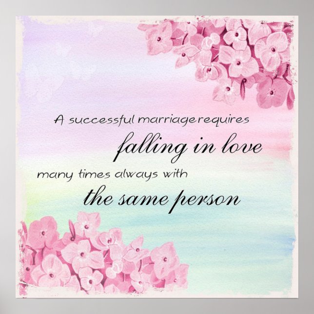 A Successful Marriage Poster (Front)