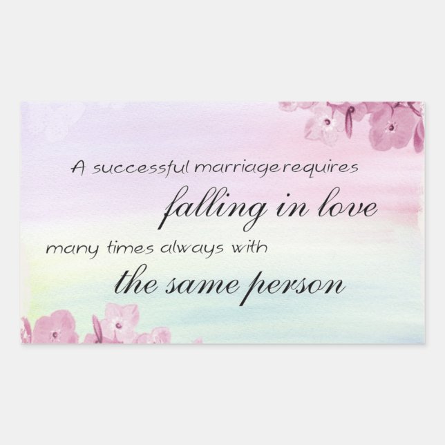 "A successful marriage.." quote Sticker (Front)