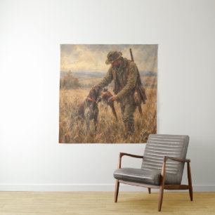 A Successful Pheasant Hunt with a GSP Tapestry