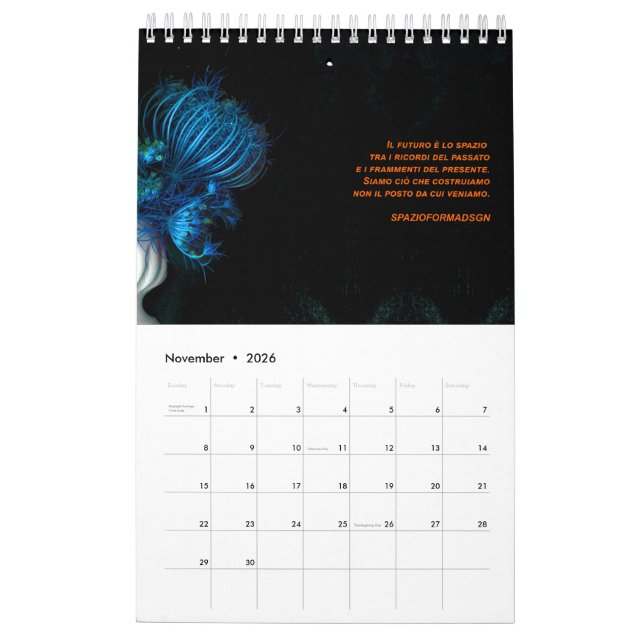 A sudden change in the garden Italy Calendar (Nov 2026)