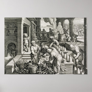 A Sugar Mill and the Production of Sugar Poster