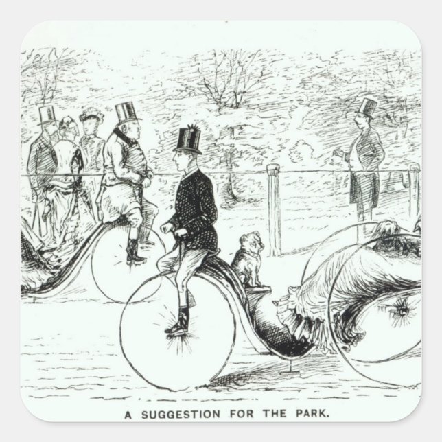 A Suggestion for the Park', 1879 Square Sticker (Front)